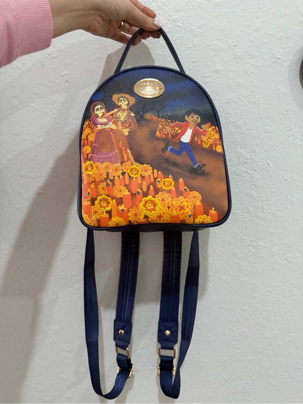 Disney Pixar Coco Exclusive Cemetery Light-Up Floral Mini Backpack New
